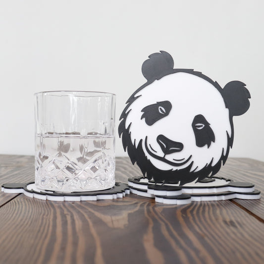 Cute Panda Coaster Set