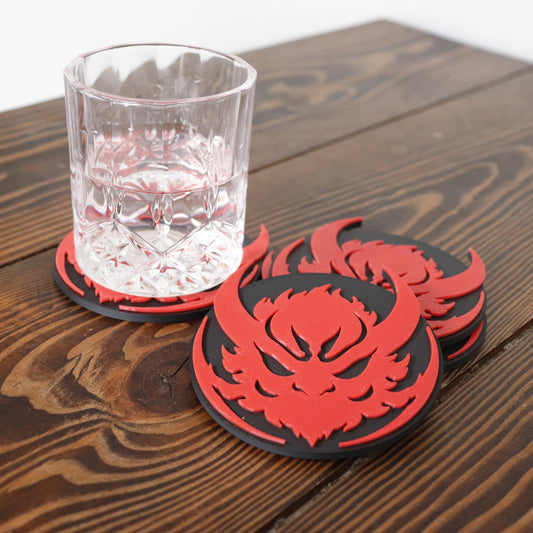 Red Demon Coaster Set