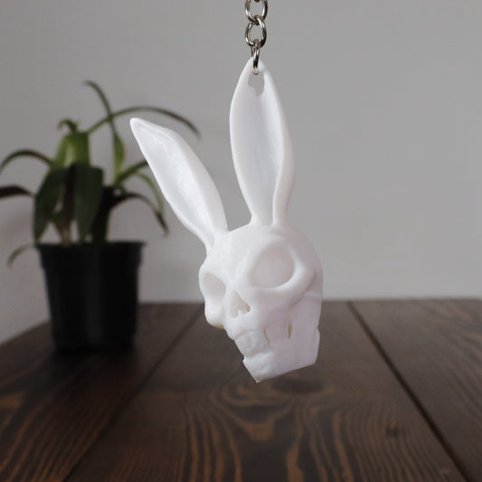 Spooky Bunny Skull Keychain