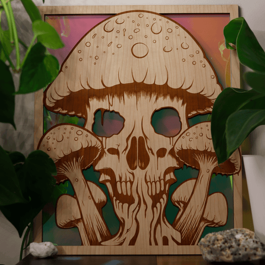Mushroom Skull Wall Hanging